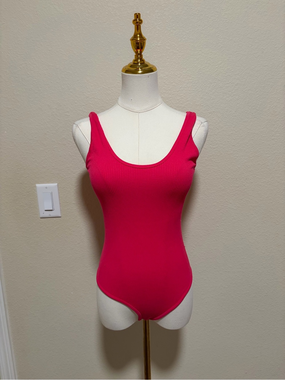 Zara Ribbed Scoop One-Piece Swimsuit - Fuchsia